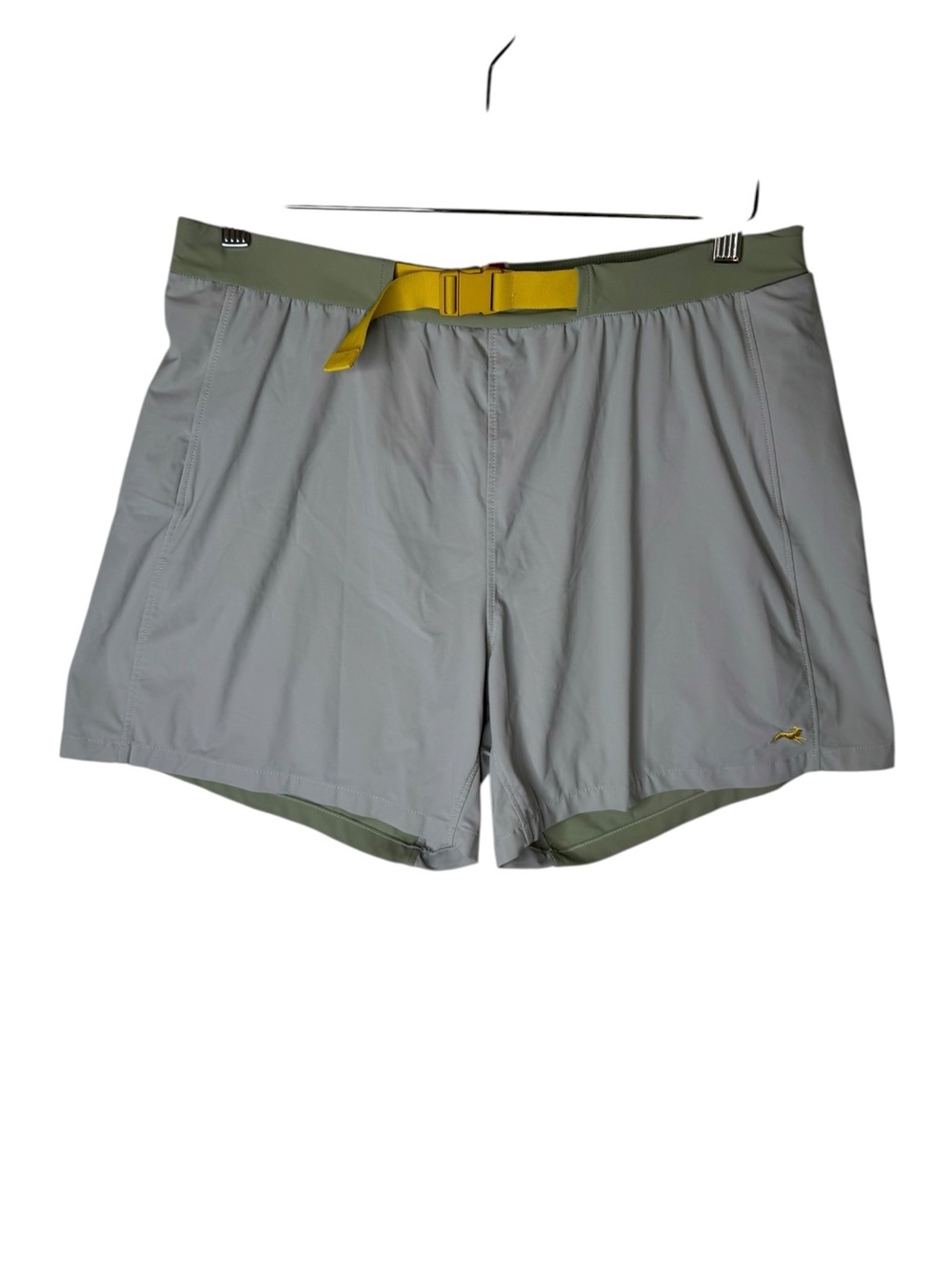 Tracksmith Off Roads Running Shorts Lined Belted Grey Men's Size Medium
